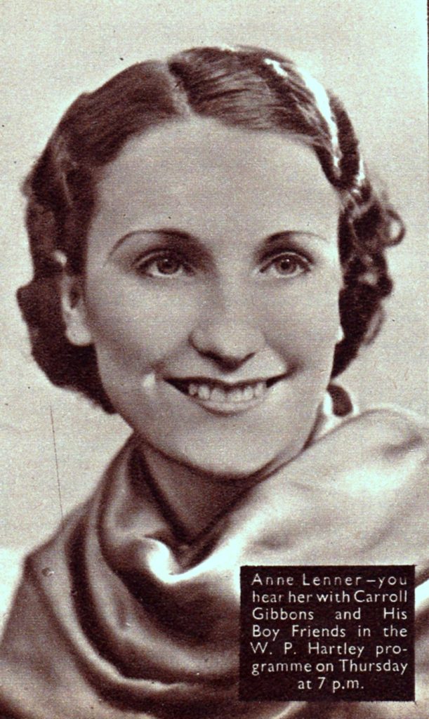 Anne Lenner. Radio Pictorial (February 1, 1935).